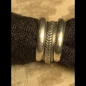 Stylish Stackable Sterling Silver Toe Rings Set open back for common fit